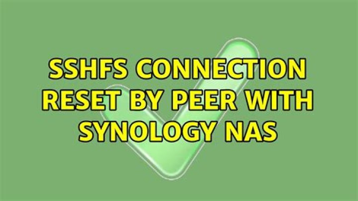 sshfs connection reset by peer with Synology NAS