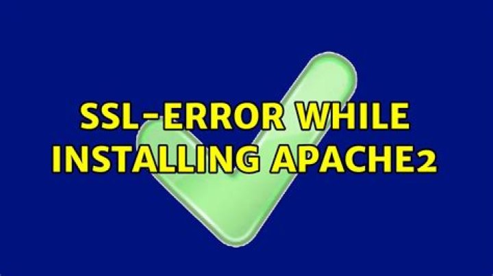 SSL-Error while installing apache2