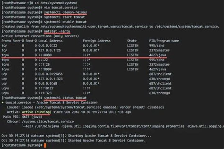 Starting Tomcat 8.5 using systemd on Centos 7