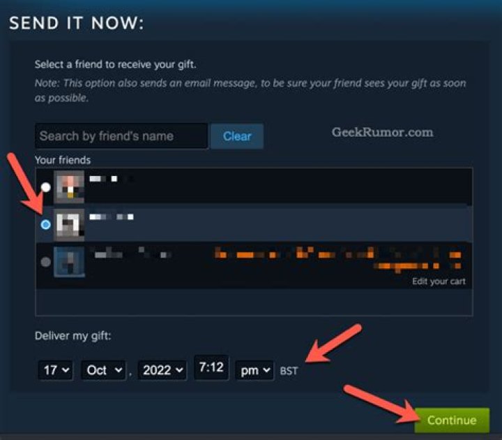 Steam: Can a game recieved as a gift, be sent back after a short play