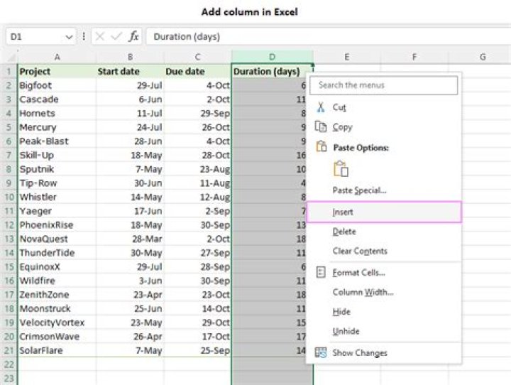 Steps to Show Additional column containing the command line arguments