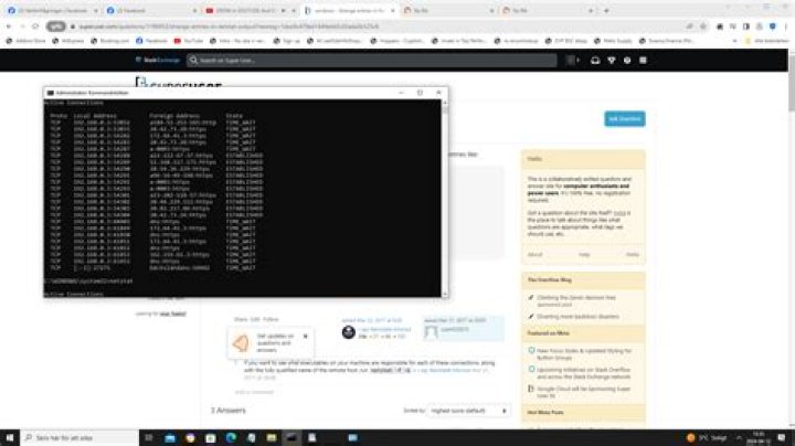 Strange entries in Netstat output