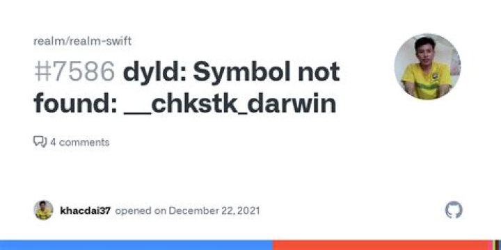 Symbol not found: ____chkstk_darwin