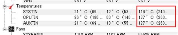SYSTIN & AUXTIN temperatures: Is it normal?