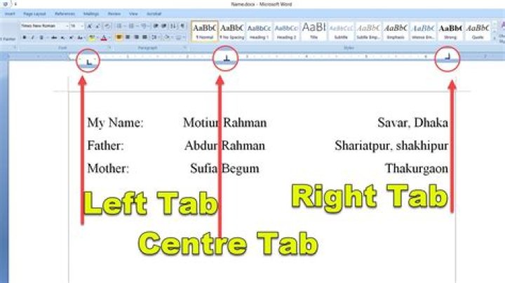 Tab Right