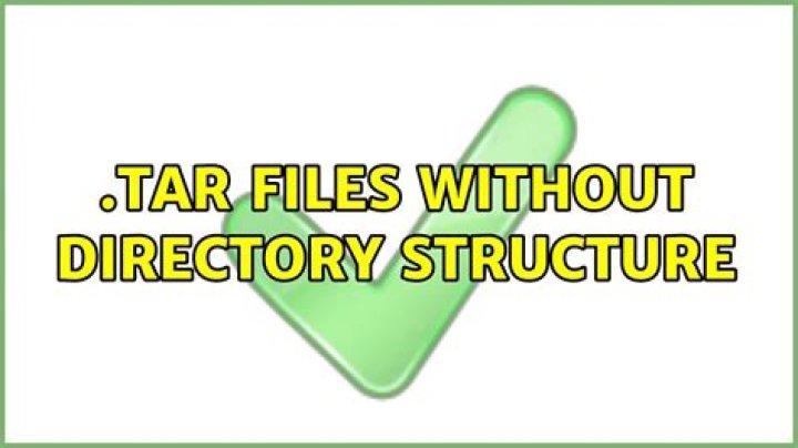 .tar files without directory structure
