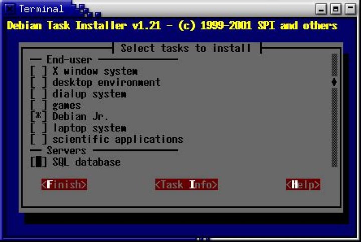 tasksel screenshot