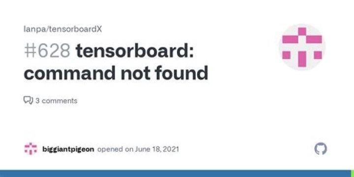 tensorboard: command not found