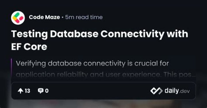 Test Database Connectivity