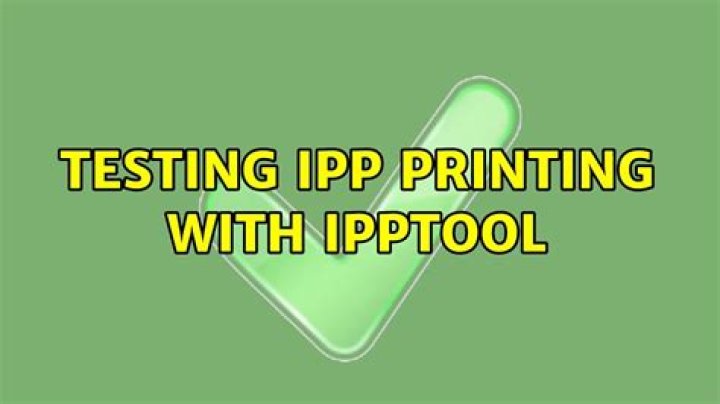 Testing IPP Printing with ipptool