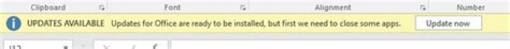 The annoying UPDATES AVAILABLE notification