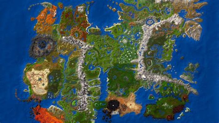 The minecraft map.