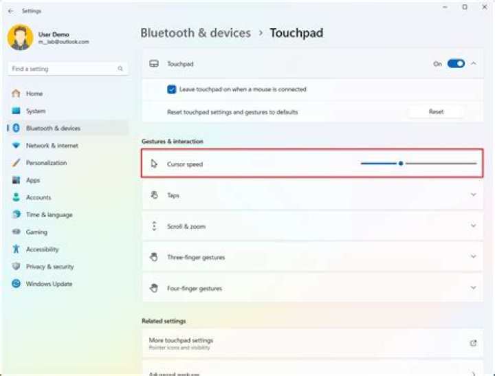 Touchpad Settings