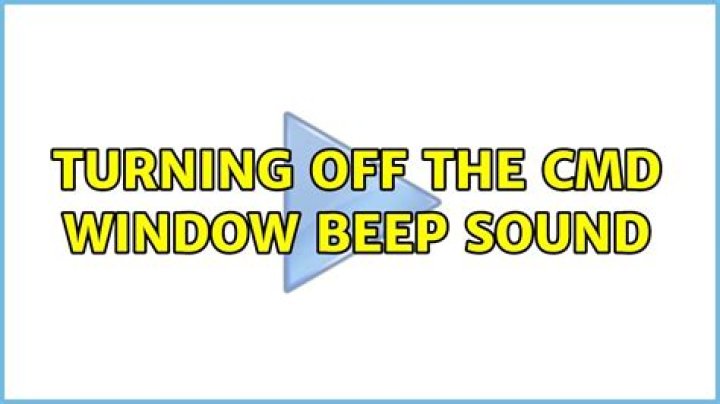 Turning off the cmd window beep sound