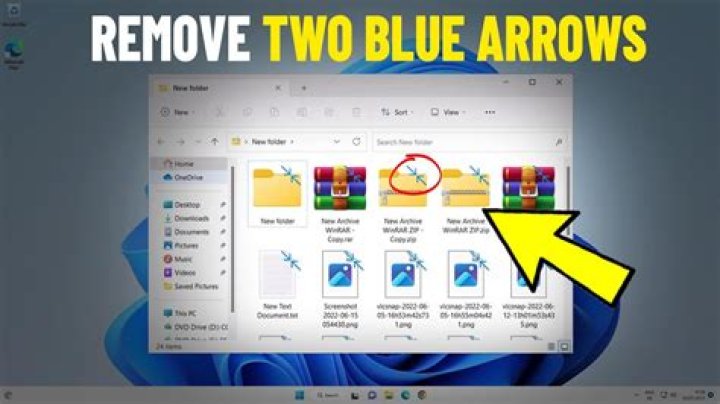 Two blue arrows at top right of icons