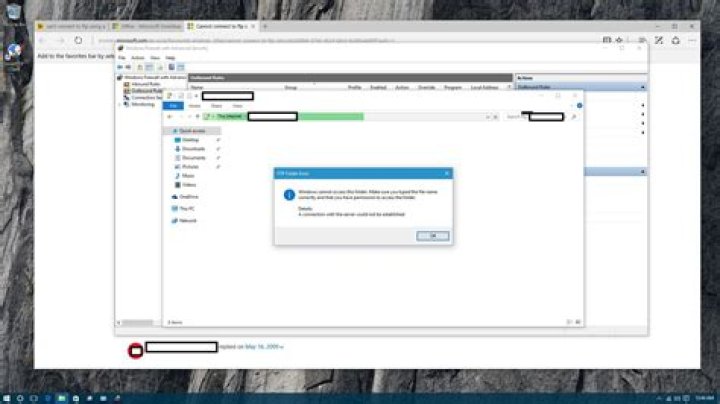 Unable to Connect to FTP Server hosted on my PC from another device