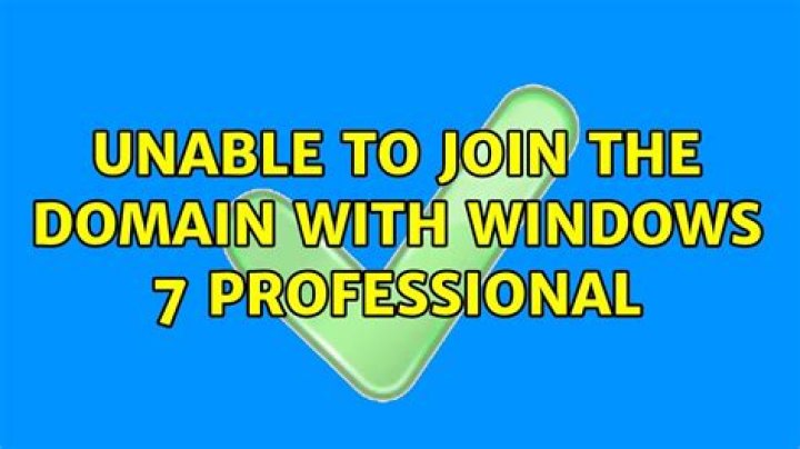 Unable to join the domain with Windows 7 professional