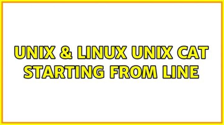 Unix cat starting from line