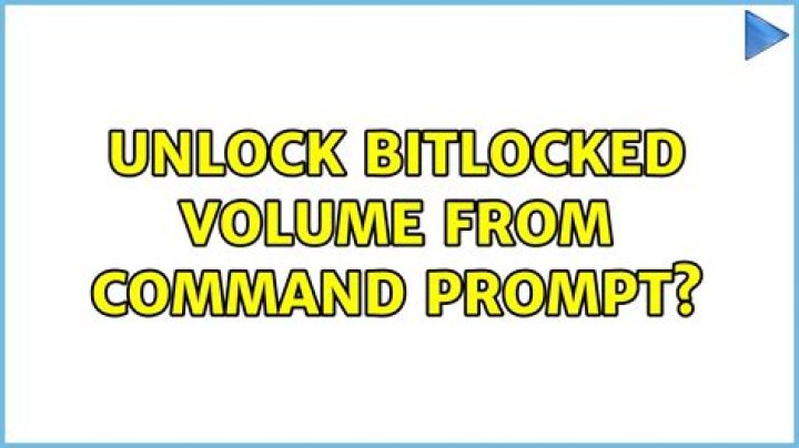 Unlock bitlocked volume from command prompt?