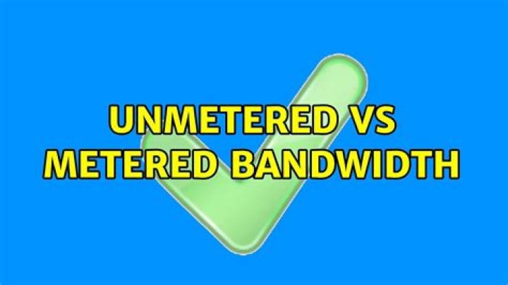 Unmetered VS Metered Bandwidth