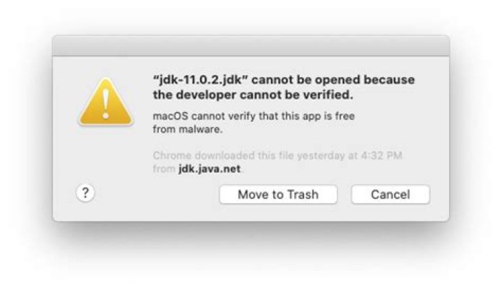 Upgrading to macOS 10.15.4 causes “jdk-11.0.2.jdk” developer cannot be verified error
