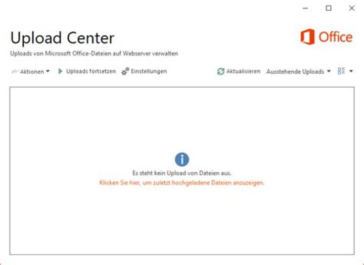 Upload Center Screenshot