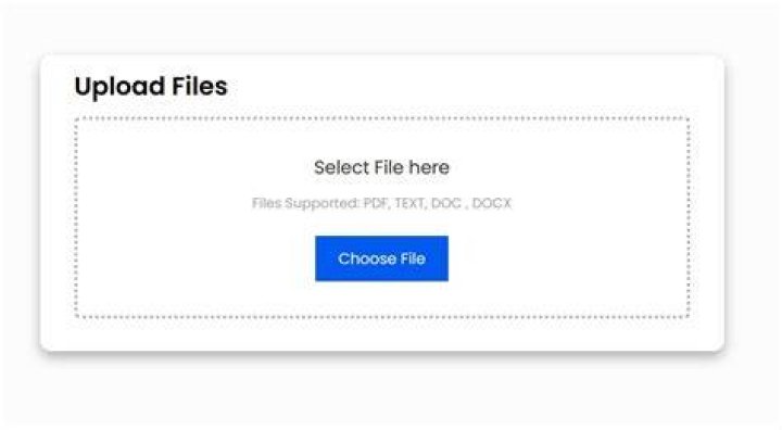 Upload file, or select the selected