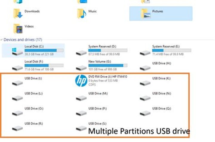 USB stick shows up as two drives, cannot delete second partition