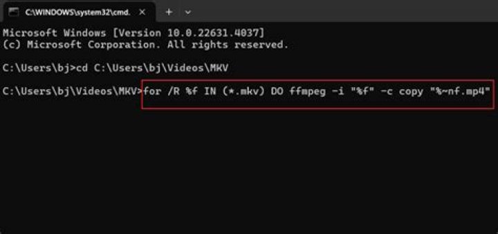Use ffmpeg to convert .mkv to .mp4 while retaining hard-embedded subs