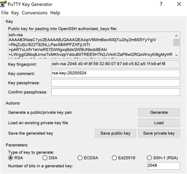 Using a PuTTY private key from windows to linux