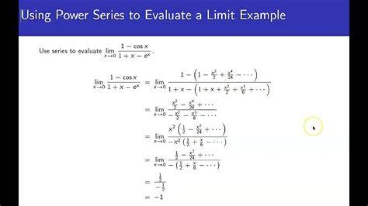 Using power series to evaluate a limit
