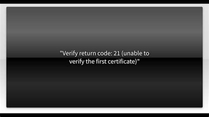 Verify return code: 21 (unable to verify the first certificate)