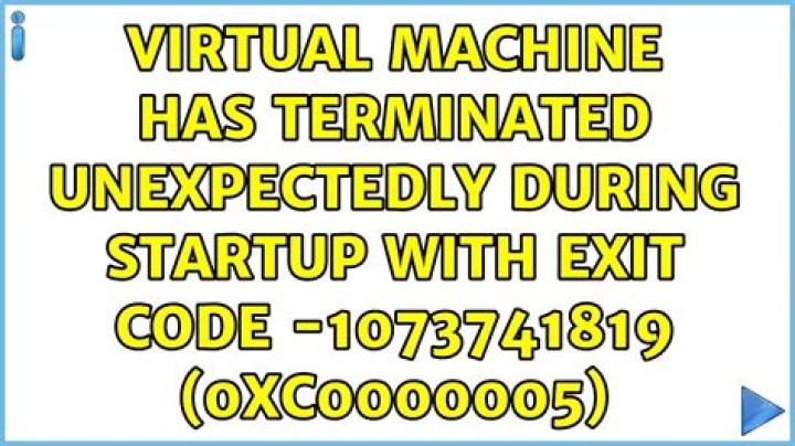 Virtual machine has terminated unexpectedly during startup with exit code -1073741819 (0xc0000005)