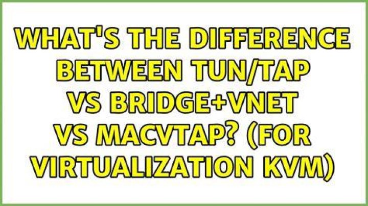 What's the difference between tun/tap vs bridge+vnet vs macvtap? (For virtualization KVM)