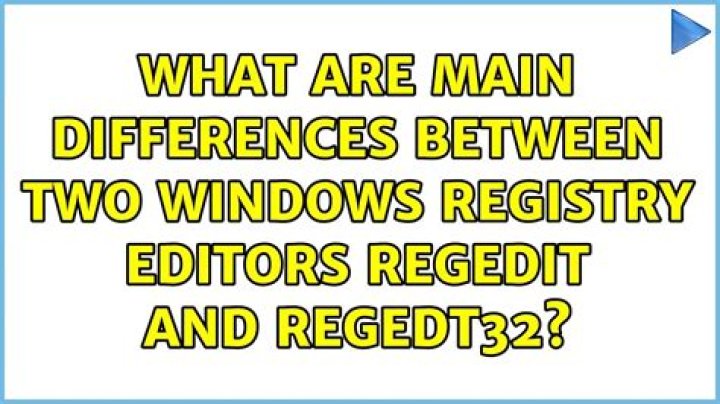 What are main differences between two Windows registry editors Regedit and Regedt32?