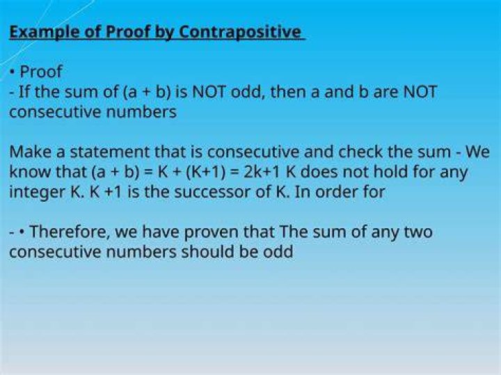 What are some examples of proof by contrapositive?