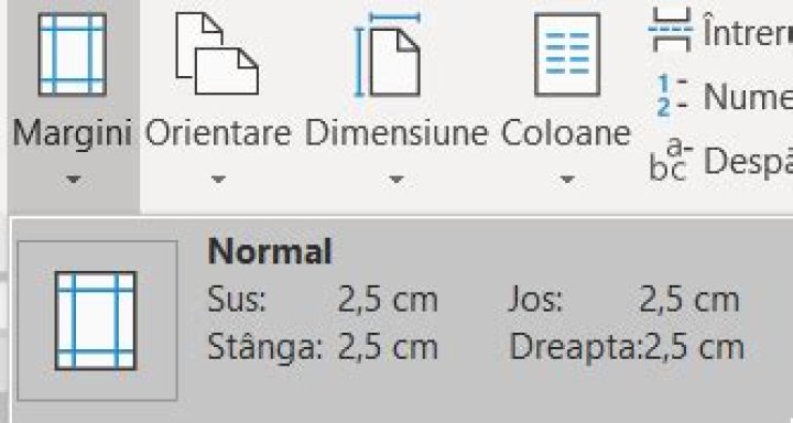 What are the standard Microsoft Office margins for double-sided printing on A4?