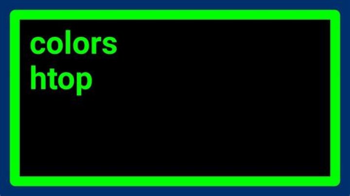 What do the colors mean in htop?