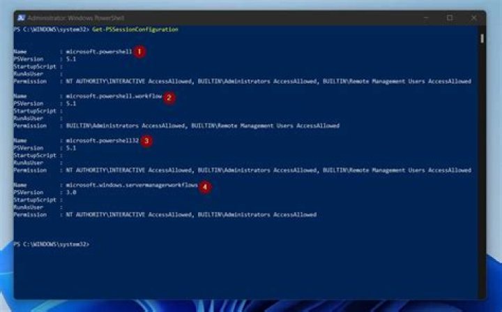 What do the headers in the PowerShell ps output mean?
