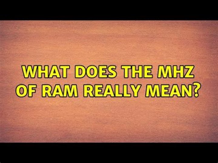 What does the MHz of RAM really mean?