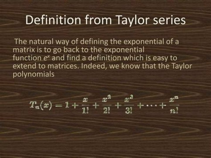 What is an interpretation of the matrix exponential?