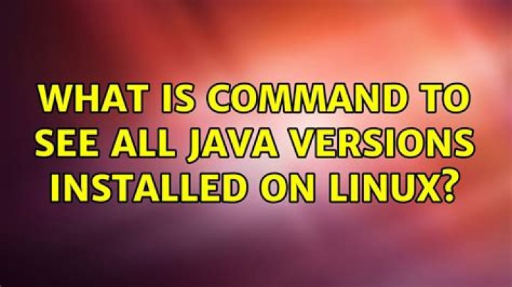 What is command to see all java versions installed on linux?