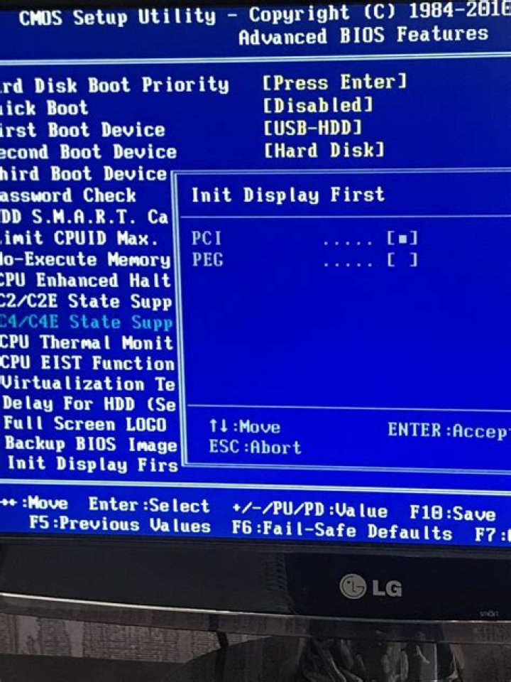 What is Init display first?