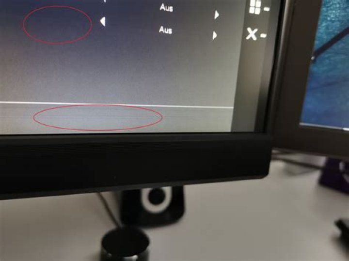 What is the cause of a horizontal white line on an LCD monitor?