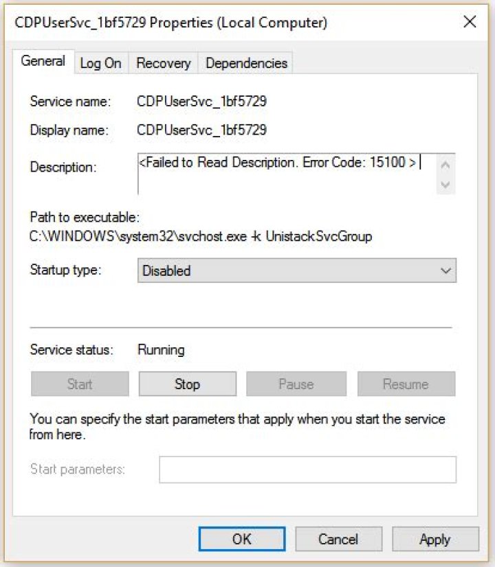 What is the CDPUserSvc service?