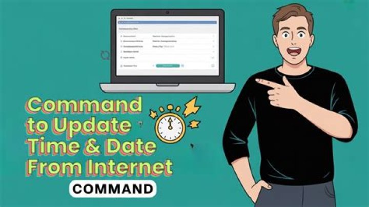 What is the command to update time and date from internet