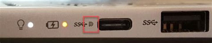 What is the D-shaped icon next to my USB-C port?