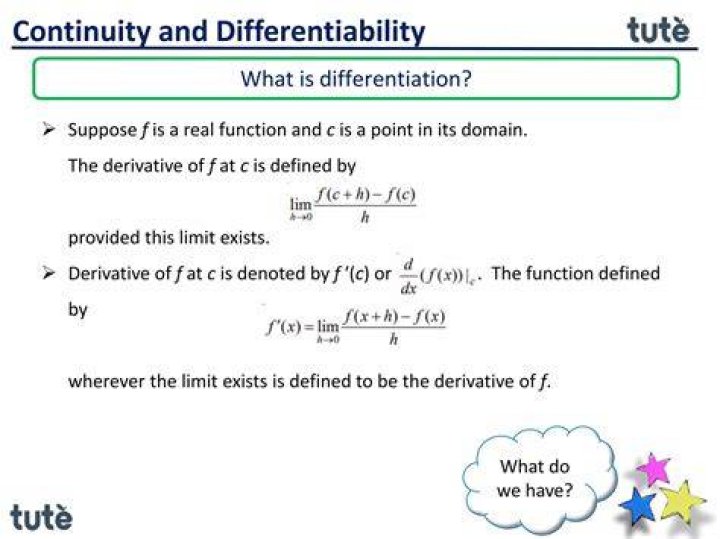 What is the definition of differentiability?