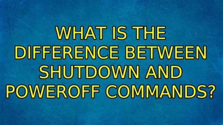 What is the difference between shutdown and poweroff commands?
