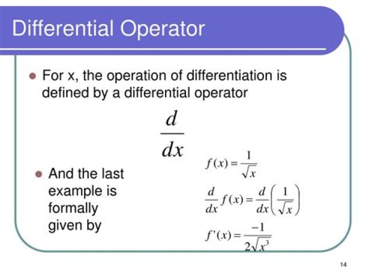 What is the differentiation operator